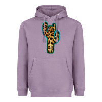 Lavender Turquoise Leopard Cactus Heavyweight Hoodie - RanaPortraitStore