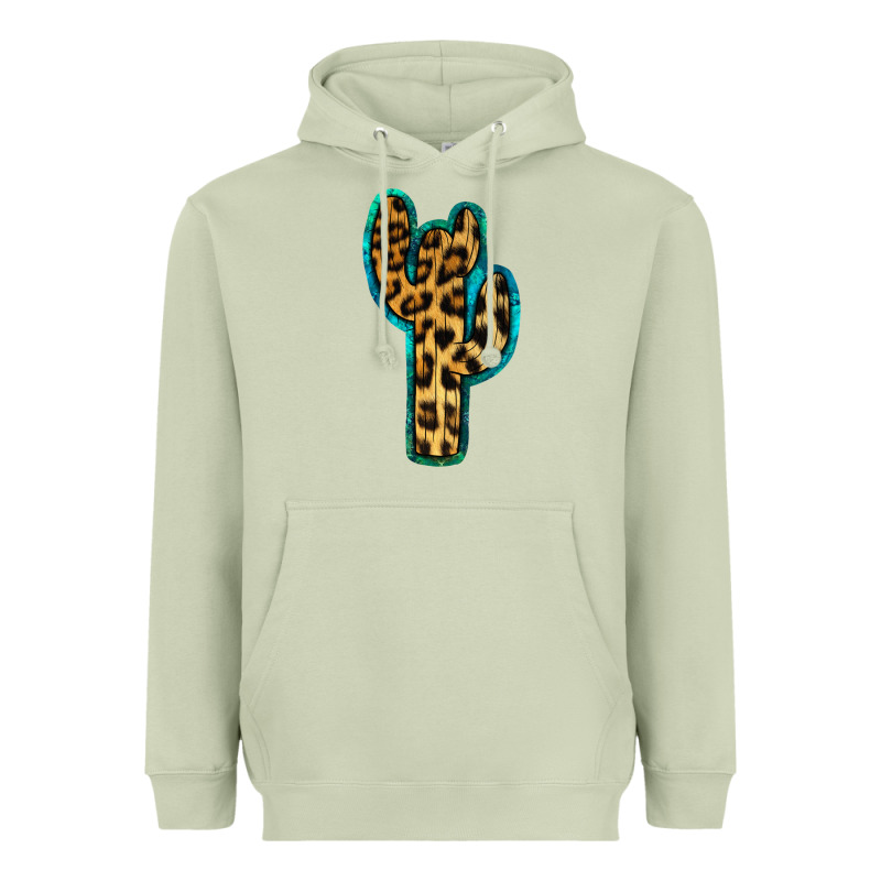 Turquoise Leopard Cactus Heavyweight Hoodie by RanaPortraitStore | Teevron