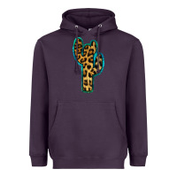 Plum Turquoise Leopard Cactus Heavyweight Hoodie - RanaPortraitStore