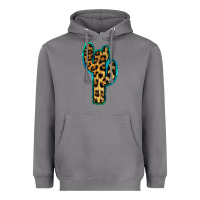 Storm Turquoise Leopard Cactus Heavyweight Hoodie - RanaPortraitStore