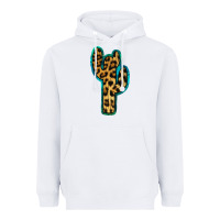 White Turquoise Leopard Cactus Heavyweight Hoodie - RanaPortraitStore