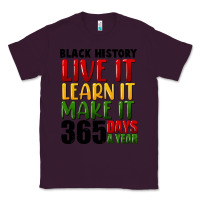 Plum black history live it Classic Tee - FaDigitalArtStudio