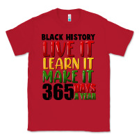 Red black history live it Classic Tee - FaDigitalArtStudio