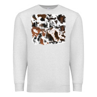 Oatmeal Heather cowhide background Premium Sweatshirt - RanaPortraitStore