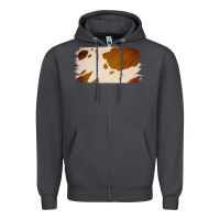 Smoke Cowhide Lightbrown Zipper Hoodie - Jasminsmagicworld