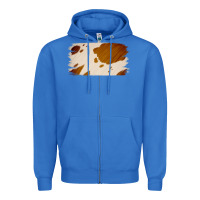 True Royal Cowhide Lightbrown Zipper Hoodie - Jasminsmagicworld