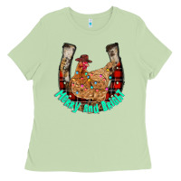 Matcha horseshoe chicken Ladies Tee - CowhideDigitalArt