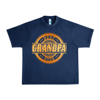 Navy best grandpa Urban Heavy Tee - DesigneFamous