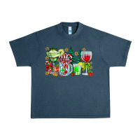 Midnight Navy Christmas tequila Urban Heavy Tee - CowhideDigitalArt