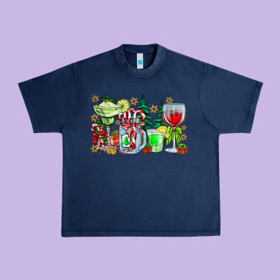 Christmas Tequila Urban Heavy Tee Designed By Cowhidedigitalart