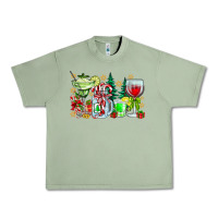 Oil Green Christmas tequila Urban Heavy Tee - CowhideDigitalArt