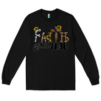 Black faith over fear Long Sleeve Tee - CowhideDigitalArt