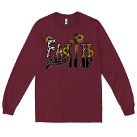 Burgundy faith over fear Long Sleeve Tee - CowhideDigitalArt