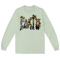 Matcha faith over fear Long Sleeve Tee - CowhideDigitalArt