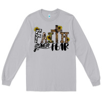 Moon Dust faith over fear Long Sleeve Tee - CowhideDigitalArt