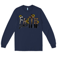 Navy faith over fear Long Sleeve Tee - CowhideDigitalArt