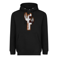 Black Leather Cowhide Cactus Heavyweight Hoodie - RanaPortraitStore