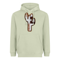 Matcha Leather Cowhide Cactus Heavyweight Hoodie - RanaPortraitStore