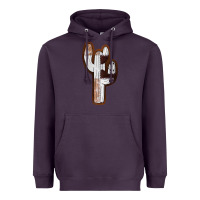 Plum Leather Cowhide Cactus Heavyweight Hoodie - RanaPortraitStore