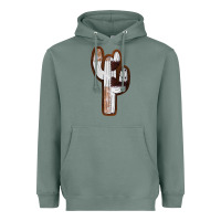 Sage Leather Cowhide Cactus Heavyweight Hoodie - RanaPortraitStore