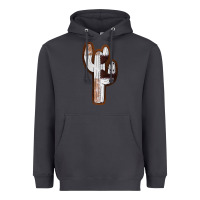 Smoke Leather Cowhide Cactus Heavyweight Hoodie - RanaPortraitStore