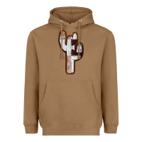 Toasted Coconut Leather Cowhide Cactus Heavyweight Hoodie - RanaPortraitStore