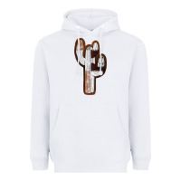 White Leather Cowhide Cactus Heavyweight Hoodie - RanaPortraitStore