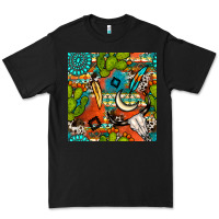 Black western cactus aztec seamless pattern Premium Tee - BundleAndBundleShop