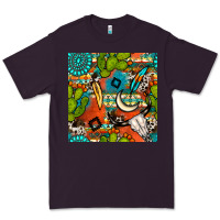 Plum western cactus aztec seamless pattern Premium Tee - BundleAndBundleShop