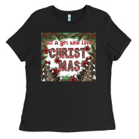 Just A Girl Who Loves Christmas Ladies Tee | Teevron