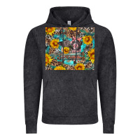 Vintage Black baby pigs with leopard cowhide and sunflowers Vintage Hoodie - Artiststas