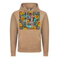 Vintage Coffee baby pigs with leopard cowhide and sunflowers Vintage Hoodie - Artiststas