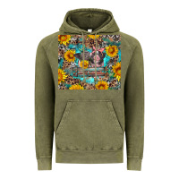 Vintage Olive baby pigs with leopard cowhide and sunflowers Vintage Hoodie - Artiststas
