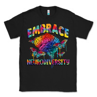 Black Embrace neurodiversity Autism Classic Tee - FaDigitalArtStudio