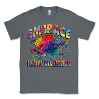 Charcoal Heather Embrace neurodiversity Autism Classic Tee - FaDigitalArtStudio