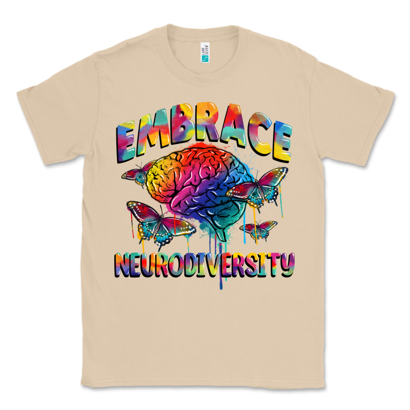 Embrace Neurodiversity Autism Classic Tee by FaDigitalArtStudio | Teevron