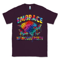 Plum Embrace neurodiversity Autism Classic Tee - FaDigitalArtStudio