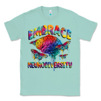 Seafoam Embrace neurodiversity Autism Classic Tee - FaDigitalArtStudio