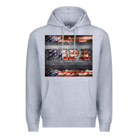 Heather Grey papa metal and american flag tumbler Premium Hoodie - BarkalooDesign