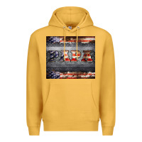 Mustard papa metal and american flag tumbler Premium Hoodie - BarkalooDesign