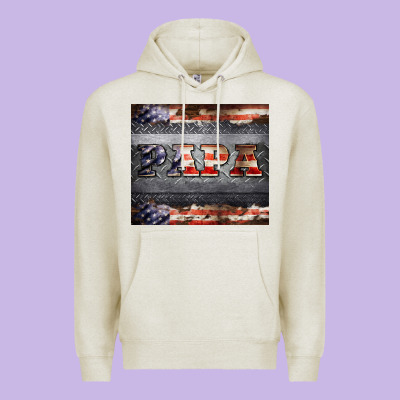 Papa Metal And American Flag Tumbler Premium Hoodie Designed By Barkaloodesign
