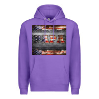 Purple papa metal and american flag tumbler Premium Hoodie - BarkalooDesign