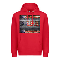 Red papa metal and american flag tumbler Premium Hoodie - BarkalooDesign