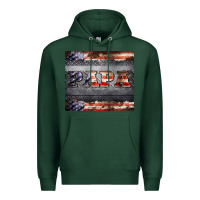 Sports Green papa metal and american flag tumbler Premium Hoodie - BarkalooDesign
