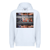 White papa metal and american flag tumbler Premium Hoodie - BarkalooDesign