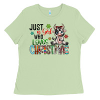 Just A Girl Who Loves Christmas Ladies Tee | Teevron