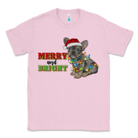 Bubblegum Pink merry and bright french bulldog Classic Tee - RanaPortraitStore