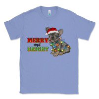 Colony Blue merry and bright french bulldog Classic Tee - RanaPortraitStore