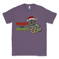 Lavender merry and bright french bulldog Classic Tee - RanaPortraitStore
