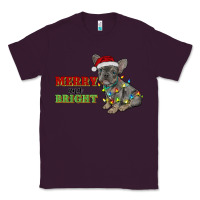 Plum merry and bright french bulldog Classic Tee - RanaPortraitStore